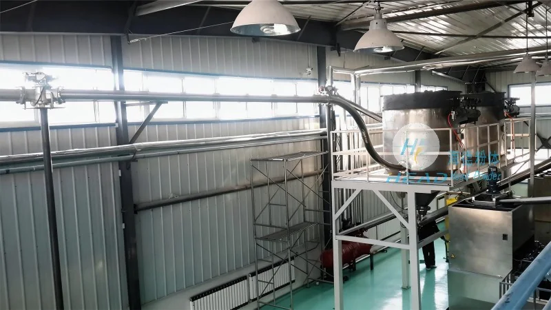 Kornové granulky pneumatický přenášecí systém