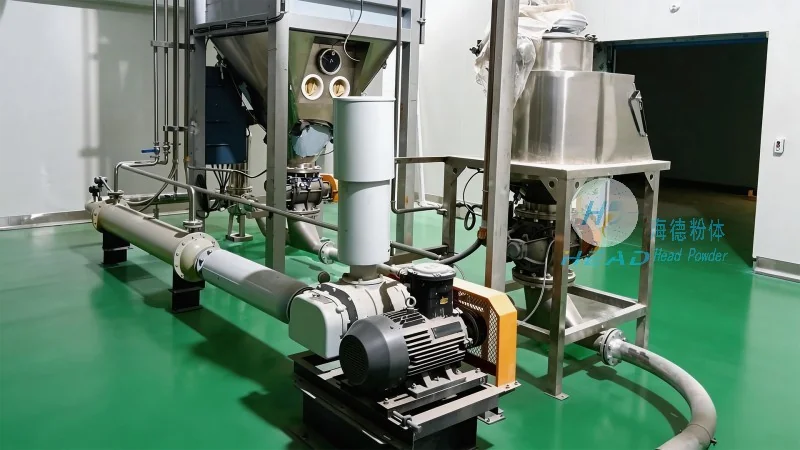 Japonsko Kobe – Projekt pneumatické přenášky ultrajemného prášku litiační baterie v ředěné fázi