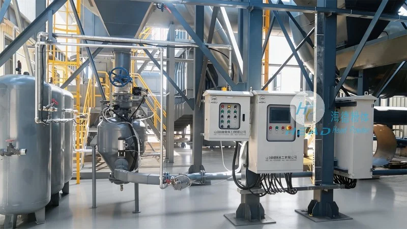 Pneumatický systém přenášení prachových filtračních materiálů a balených materiálů Pneumatický systém přenášení prachových filtračních materiálů a balených materiálů