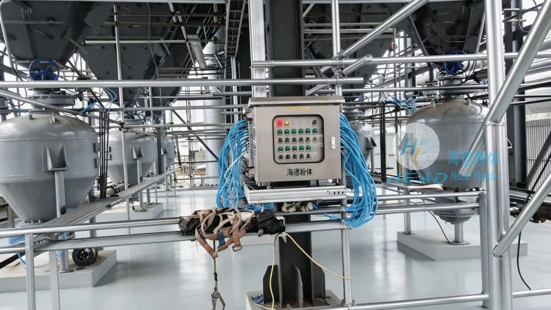 Projekt automatizovaného pneumatického přenášení v Savannakhetu v Laosu pro surové materiály na lithiumové baterie