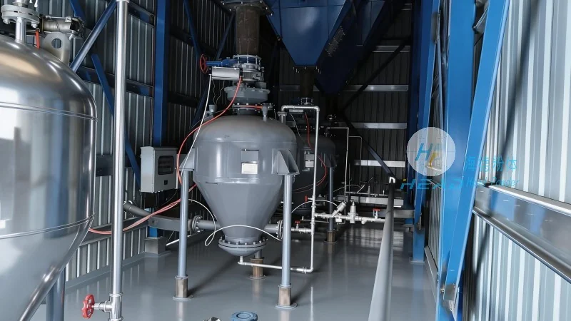 Pneumatický přenášecí projekt pro prášek amonné sulfátu ve Varšavě v Polsku